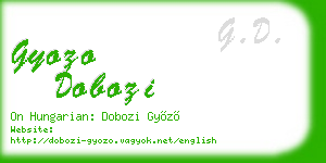 gyozo dobozi business card