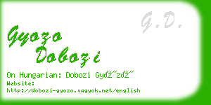 gyozo dobozi business card